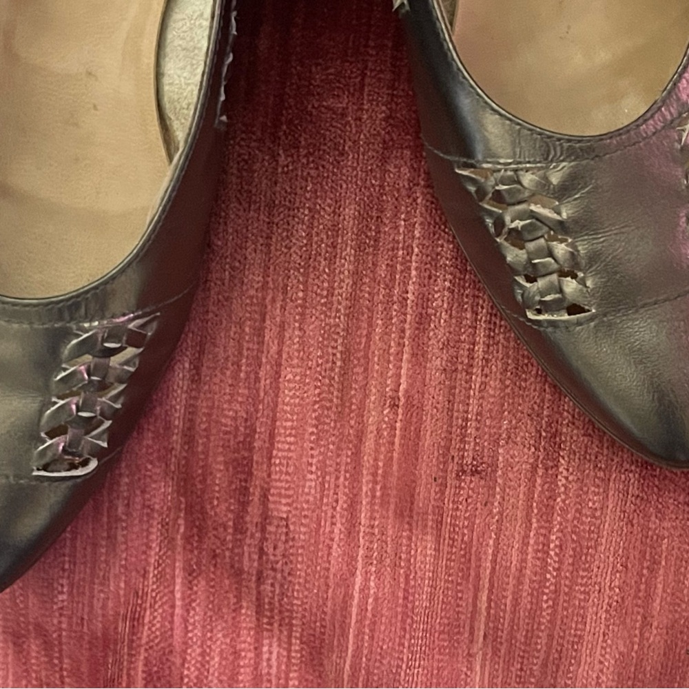 Pewter Leather Women's Shoes - Picture 4 of 7
